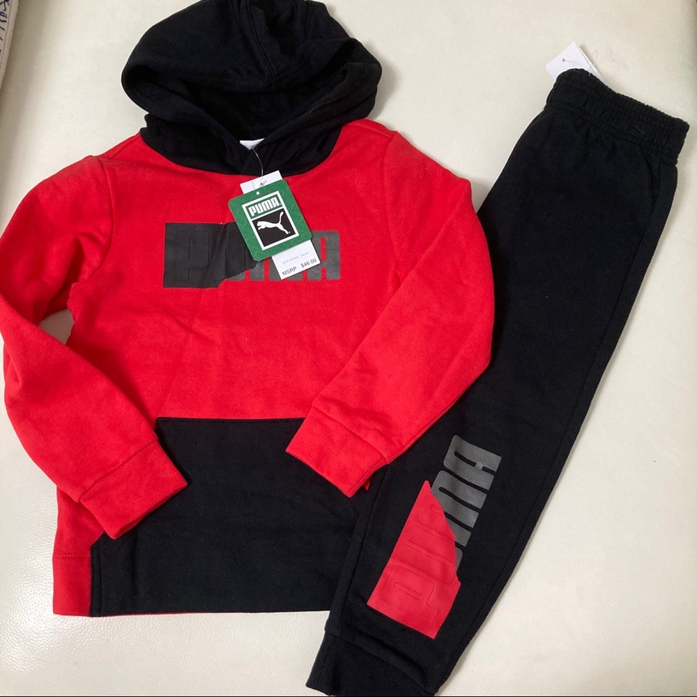 Puma warm hoodie pants set 4009